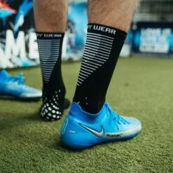 Chaussettes Antidérapantes Noir -Sports - Équipement de football chaussettes antiderapantes noir 3