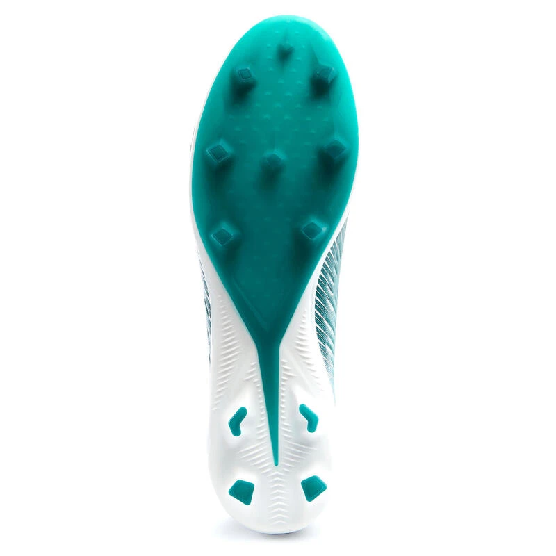 Kipsta Chaussure De Football Adulte Terrains Secs CLR FG Blanc Et Vert 7 Kipsta Chaussure De Football Adulte Terrains Secs CLR FG Blanc Et Vert – Image 5