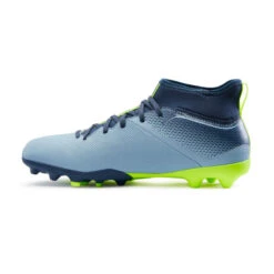 Kipsta Chaussure De Football Enfant AGILITY 500 Montante Semelle MG Gris Et Jaune -Sports - Équipement de football chaussure de football enfant agility 500 montante semelle mg gris et jaune 2