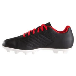 Kipsta Chaussure De Football Enfant Terrain Sec Agility 100 FG Noire Blanche -Sports - Équipement de football chaussure de football enfant terrain sec agility 100 fg noire blanche 2
