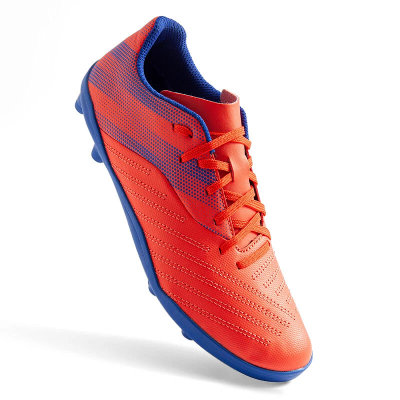Kipsta Chaussure De Football Enfant Terrain Sec AGILITY 140 FG Lacets Rouge Bleue 4 Kipsta Chaussure De Football Enfant Terrain Sec AGILITY 140 FG Lacets Rouge Bleue – Image 2