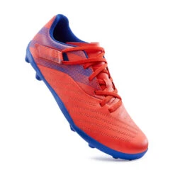 Kipsta Chaussure De Football Enfant Terrain Sec AGILITY 140 FG Scratch Rouge Bleue -Sports - Équipement de football chaussure de football enfant terrain sec agility 140 fg scratch rouge bleue 3