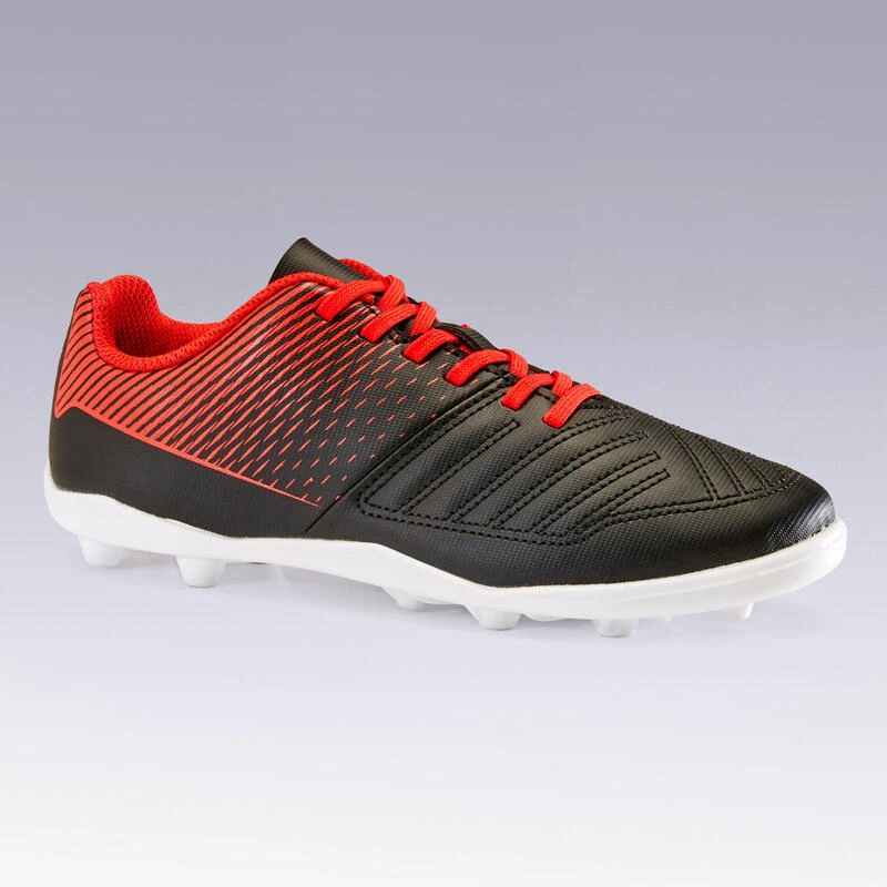 Kipsta Chaussure De Football Terrain Sec Agility 100 FG Noire Rouge 4 Kipsta Chaussure De Football Terrain Sec Agility 100 FG Noire Rouge – Image 2