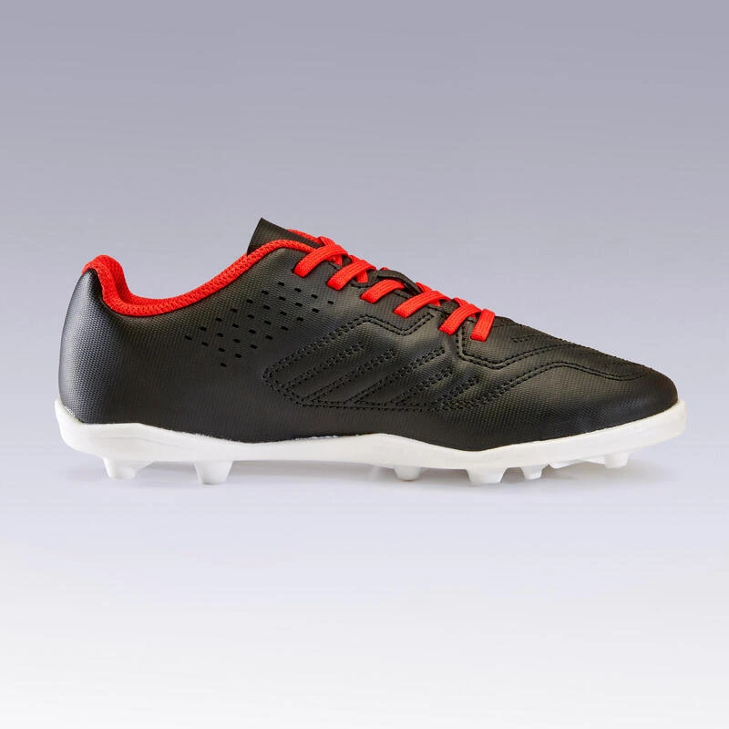 Kipsta Chaussure De Football Terrain Sec Agility 100 FG Noire Rouge 5 Kipsta Chaussure De Football Terrain Sec Agility 100 FG Noire Rouge – Image 3