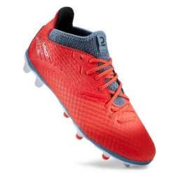 Kipsta CHAUSSURES DE FOOTBALL ENFANT A LACETS VIRALTO III FG ROUGE ET GRIS -Sports - Équipement de football chaussures de football enfant a lacets viralto iii fg rouge et gris 3