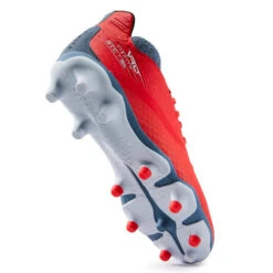 Kipsta CHAUSSURES DE FOOTBALL ENFANT A LACETS VIRALTO III FG ROUGE ET GRIS -Sports - Équipement de football chaussures de football enfant a lacets viralto iii fg rouge et gris 4