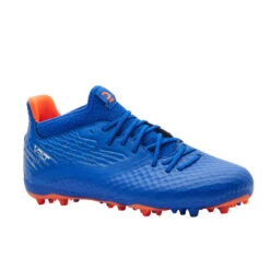 Kipsta CHAUSSURES DE FOOTBALL ENFANT A LACETS VIRALTO III MG/AG BLEU ET ORANGE