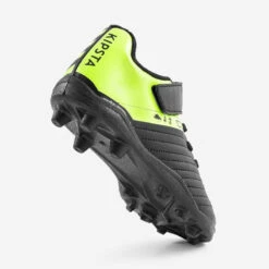 Kipsta CHAUSSURES DE FOOTBALL ENFANT A SCRATCH 100 EASY AG/FG NOIR ET JAUNE -Sports - Équipement de football chaussures de football enfant a scratch 100 easy agfg noir et jaune 4