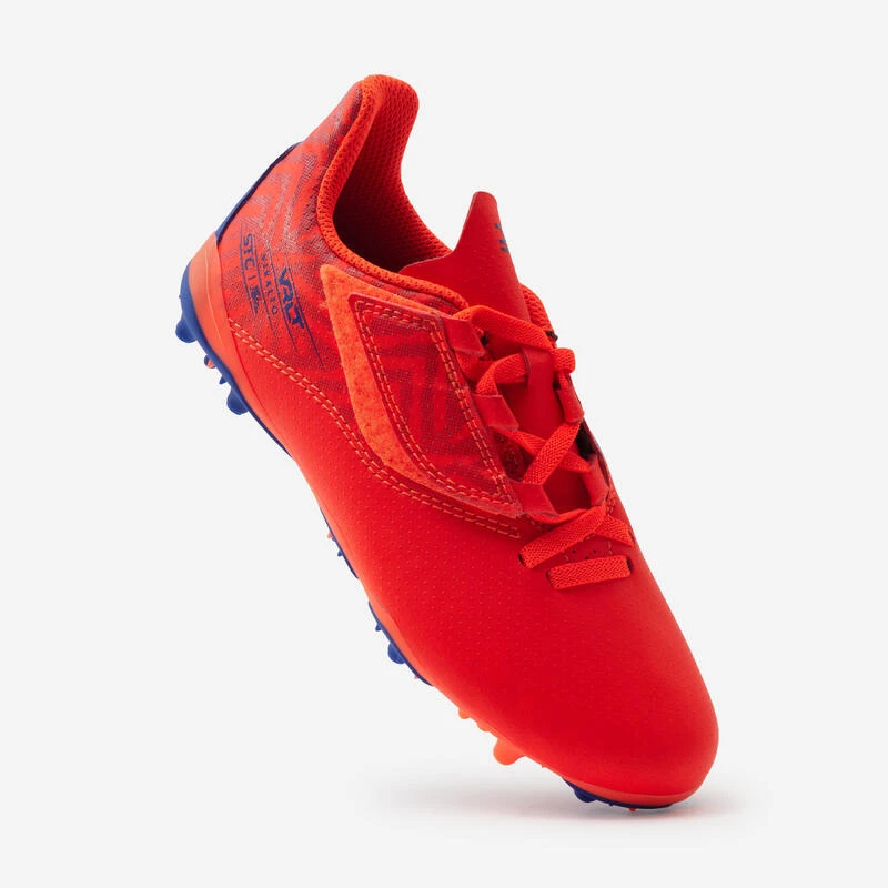 Kipsta CHAUSSURES DE FOOTBALL ENFANT A SCRATCH VIRALTO I EASY MG/AG ORANGE ET BLEU 6 Kipsta CHAUSSURES DE FOOTBALL ENFANT A SCRATCH VIRALTO I EASY MG/AG ORANGE ET BLEU – Image 4