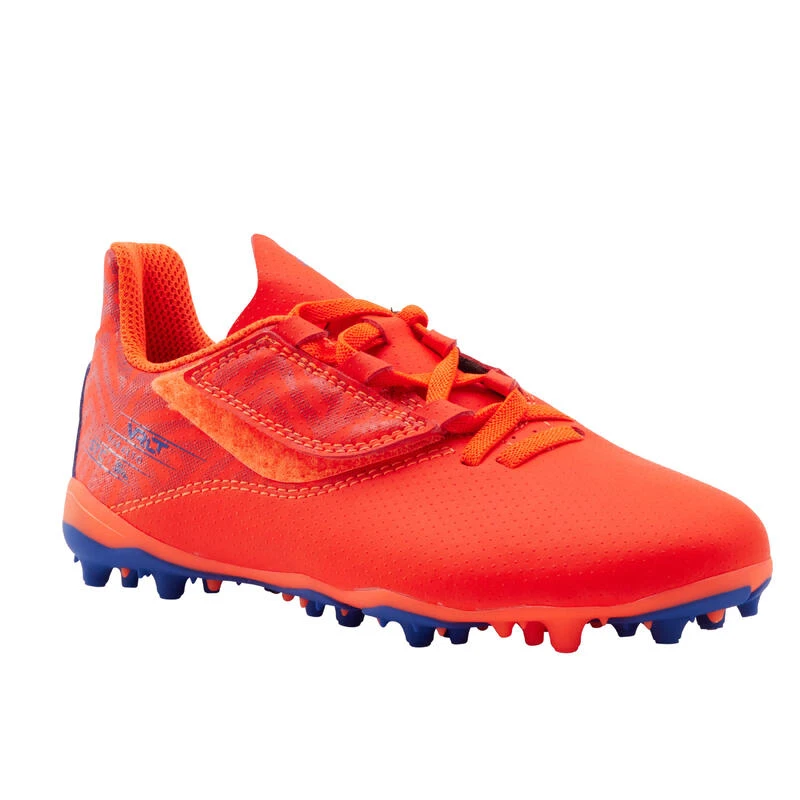 Kipsta CHAUSSURES DE FOOTBALL ENFANT A SCRATCH VIRALTO I EASY MG/AG ORANGE ET BLEU 3 Kipsta CHAUSSURES DE FOOTBALL ENFANT A SCRATCH VIRALTO I EASY MG/AG ORANGE ET BLEU