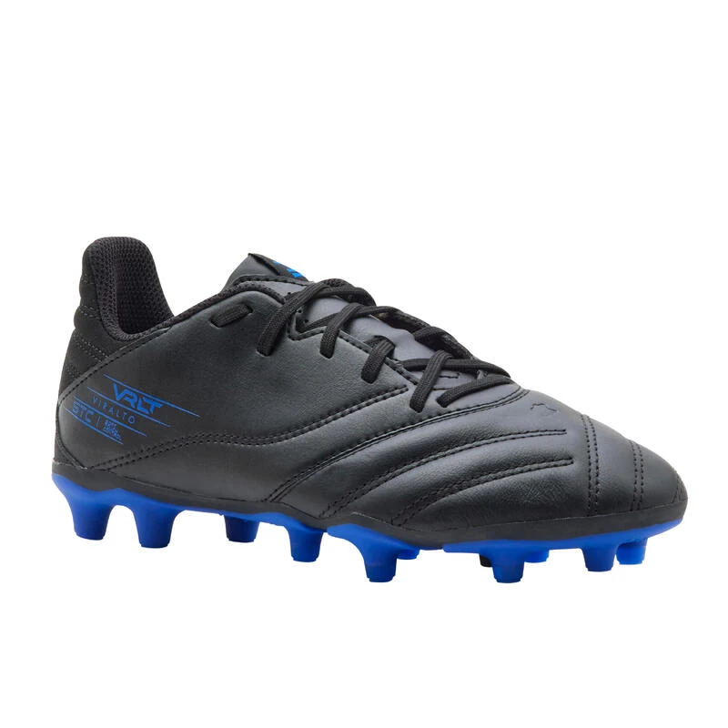 Kipsta CHAUSSURES DE FOOTBALL ENFANT EN CUIR ET A LACETS VIRALTO II FG NOIR ECLAIR 3 Kipsta CHAUSSURES DE FOOTBALL ENFANT EN CUIR ET A LACETS VIRALTO II FG NOIR ECLAIR