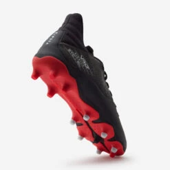 Kipsta CHAUSSURES DE FOOTBALL VIRALTO I FG NOIR ET ROUGE -Sports - Équipement de football chaussures de football viralto i fg noir et rouge 4