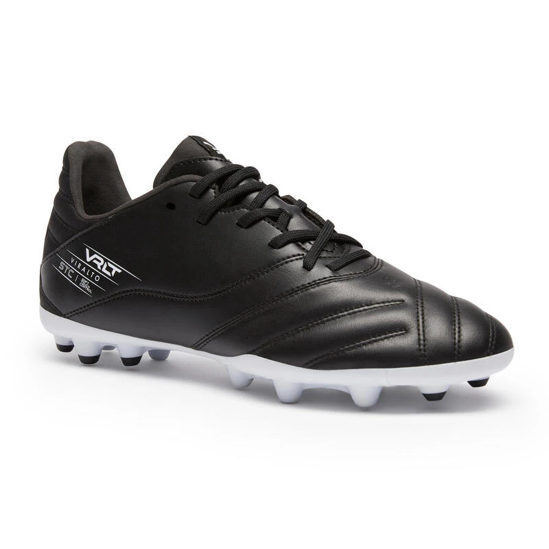 Kipsta CHAUSSURES DE FOOTBALL VIRALTO II CUIR MG NOIR 4 Kipsta CHAUSSURES DE FOOTBALL VIRALTO II CUIR MG NOIR – Image 2