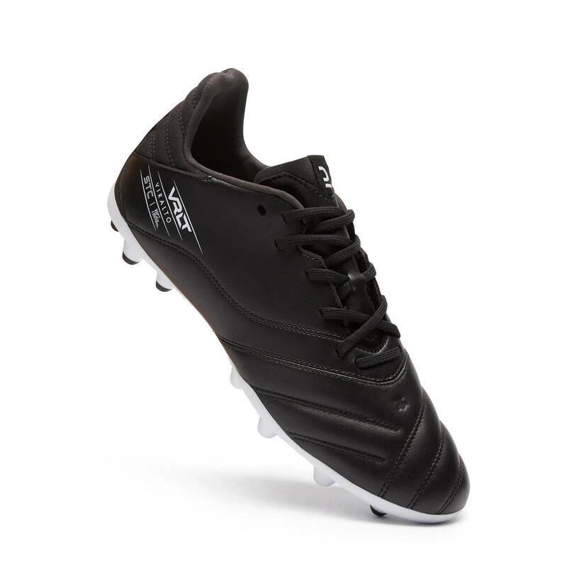 Kipsta CHAUSSURES DE FOOTBALL VIRALTO II CUIR MG NOIR 6 Kipsta CHAUSSURES DE FOOTBALL VIRALTO II CUIR MG NOIR – Image 4