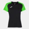 Maillot Manches Courtes Femme Joma Academy Iv Noir Vert Fluo -Sports - Équipement de football maillot manches courtes femme joma academy iv noir vert fluo