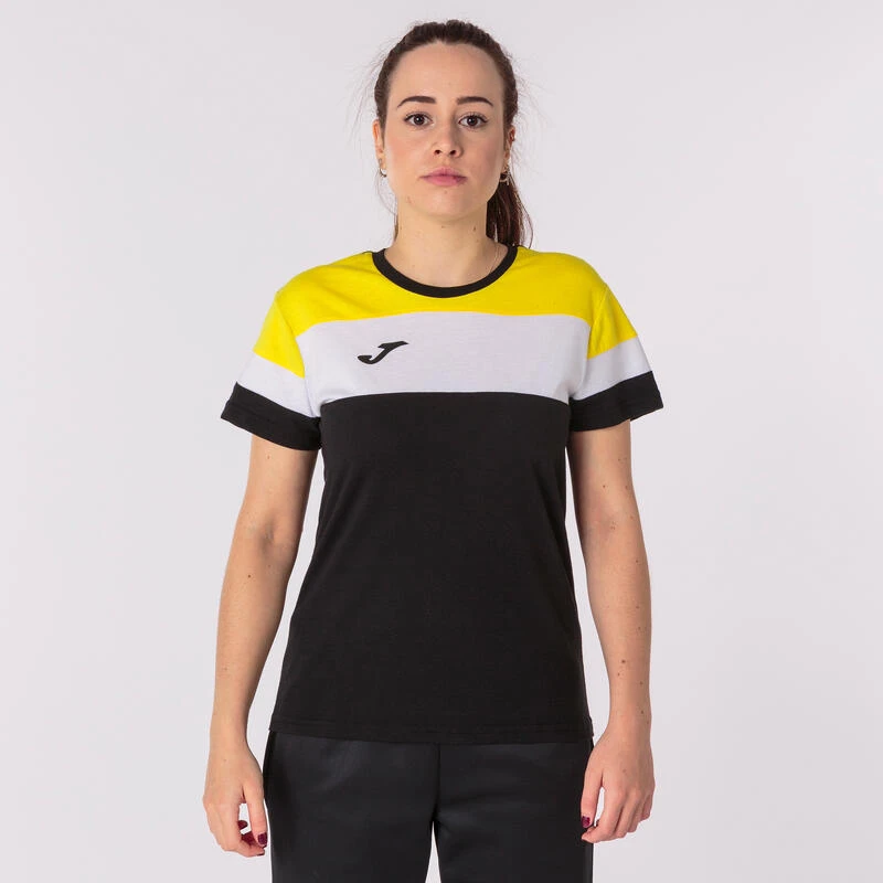 Maillot Manches Courtes Femme Joma Crew Iv Noir Jaune Blanc 4 Maillot Manches Courtes Femme Joma Crew Iv Noir Jaune Blanc – Image 2