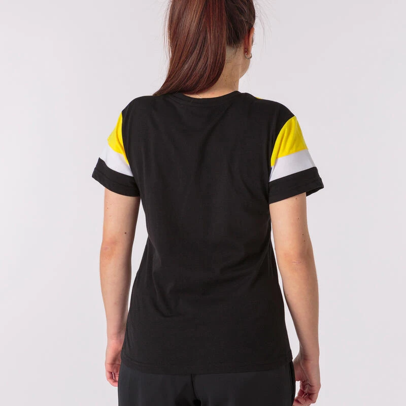 Maillot Manches Courtes Femme Joma Crew Iv Noir Jaune Blanc 5 Maillot Manches Courtes Femme Joma Crew Iv Noir Jaune Blanc – Image 3