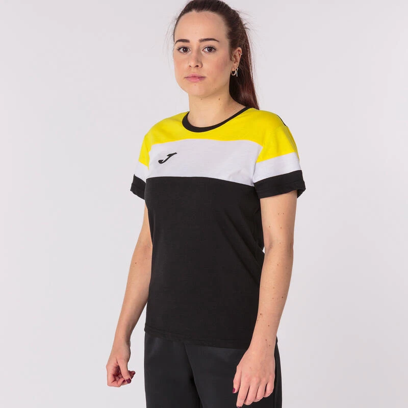 Maillot Manches Courtes Femme Joma Crew Iv Noir Jaune Blanc 7 Maillot Manches Courtes Femme Joma Crew Iv Noir Jaune Blanc – Image 5
