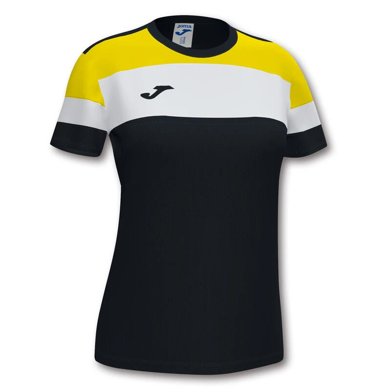 Maillot Manches Courtes Femme Joma Crew Iv Noir Jaune Blanc 3 Maillot Manches Courtes Femme Joma Crew Iv Noir Jaune Blanc