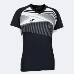 Maillot Manches Courtes Femme Joma Supernova Ii Noir Blanc