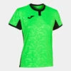 Maillot Manches Courtes Femme Joma Toletum Ii Vert Fluo Noir