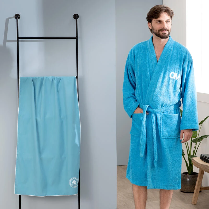 Peignoir De Bain Adulte 100% Coton Football Marseille - 1899 4 Peignoir De Bain Adulte 100% Coton Football Marseille - 1899 – Image 2