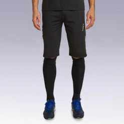 Kipsta Short De Football Long Adulte T500 Noir -Sports - Équipement de football short de football long adulte t500 noir 3