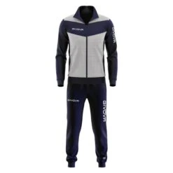 Survêtement Full Zip Femme/mixte - Givova Gris Et Bleu