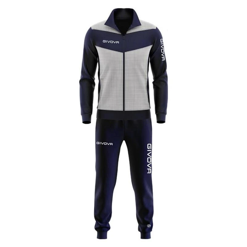 Survêtement Full Zip Femme/mixte - Givova Gris Et Bleu 3 Survêtement Full Zip Femme/mixte - Givova Gris Et Bleu