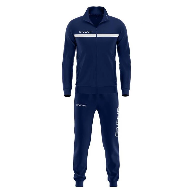 Survêtement Full Zip Homme - Givova Bleu Et Blanc 3 Survêtement Full Zip Homme - Givova Bleu Et Blanc