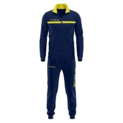 Survêtement Full Zip Homme - Givova Bleu Et Jaune