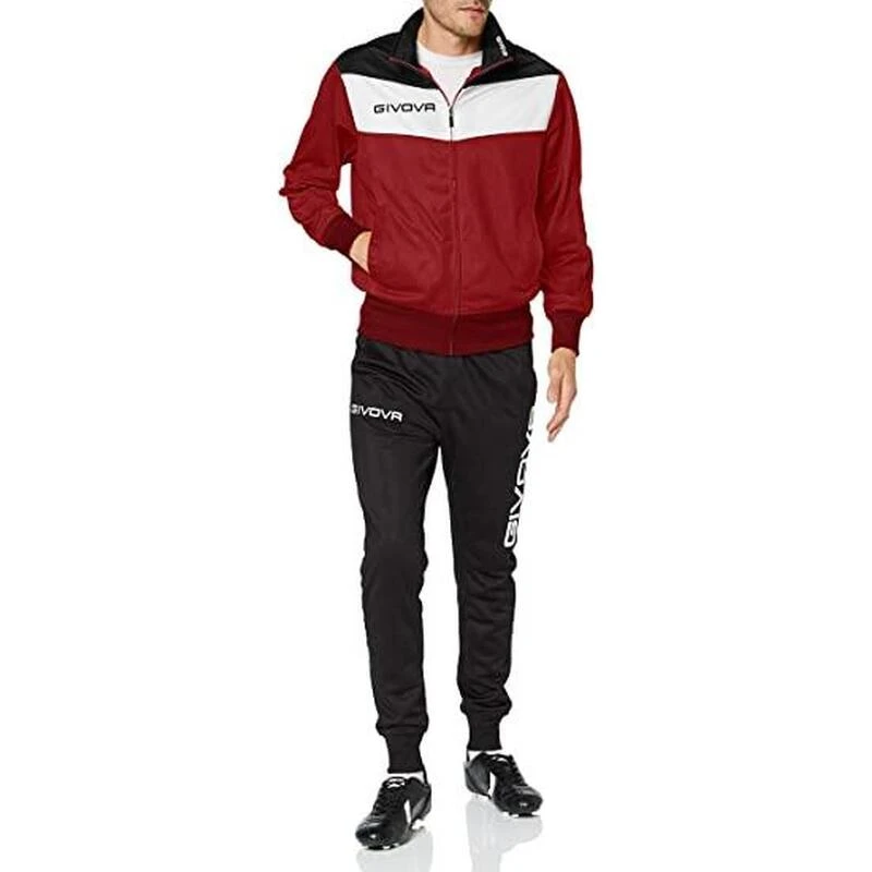 Survêtement Full Zip Homme - Givova Bordeau 4 Survêtement Full Zip Homme - Givova Bordeau – Image 2
