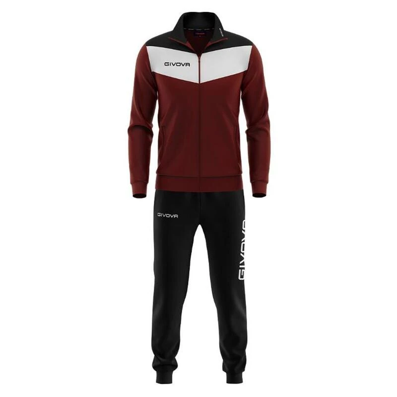 Survêtement Full Zip Homme - Givova Bordeau 3 Survêtement Full Zip Homme - Givova Bordeau