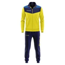 Survêtement Full Zip Homme - Givova Jaune Bleu