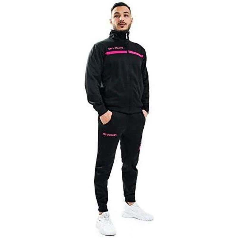 Survêtement Full Zip Homme - Givova Noir, Rose 5 Survêtement Full Zip Homme - Givova Noir, Rose – Image 3
