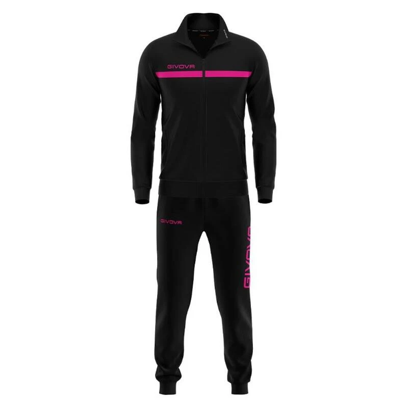 Survêtement Full Zip Homme - Givova Noir, Rose 3 Survêtement Full Zip Homme - Givova Noir, Rose