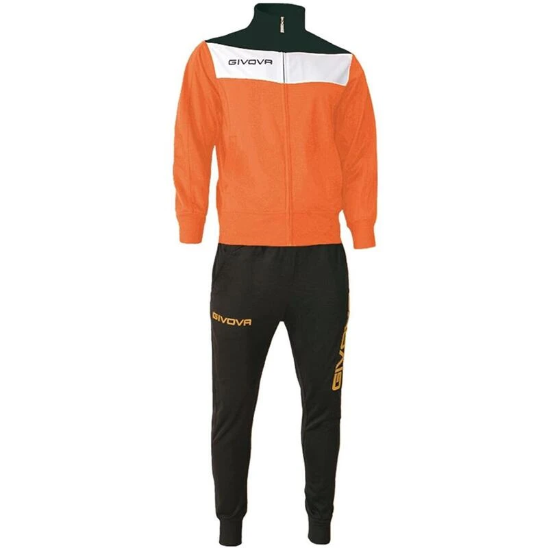 Survêtement Full Zip Homme - Givova Orange Noir 4 Survêtement Full Zip Homme - Givova Orange Noir – Image 2