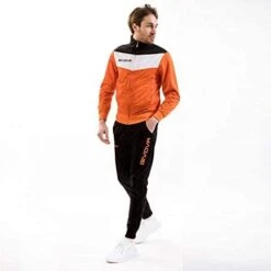 Survêtement Full Zip Homme - Givova Orange Noir 7 Survêtement Full Zip Homme - Givova Orange Noir -Sports - Équipement de football survetement full zip homme givova orange noir 2