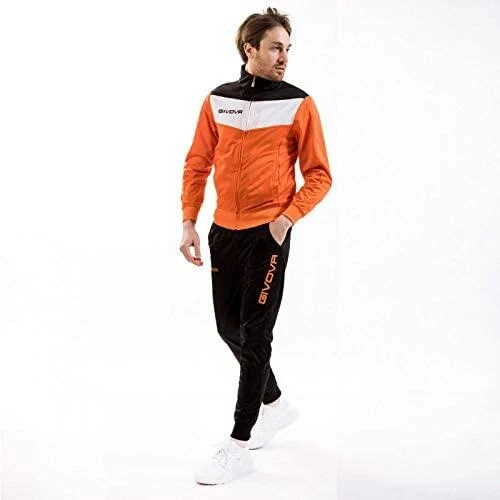 Survêtement Full Zip Homme - Givova Orange Noir 5 Survêtement Full Zip Homme - Givova Orange Noir – Image 3