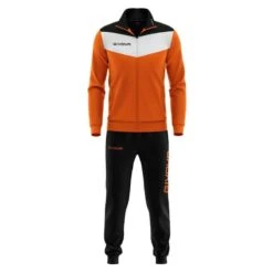 Survêtement Full Zip Homme - Givova Orange Noir