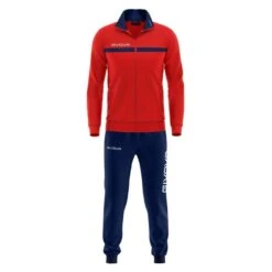 Survêtement Full Zip Homme - Givova Rouge Bleu