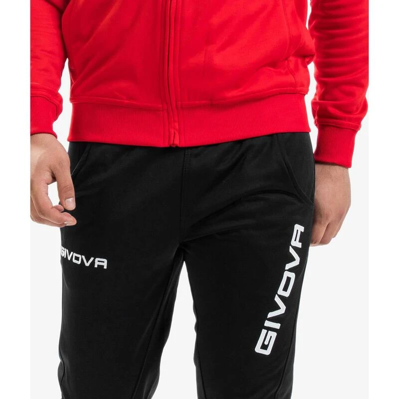 Survêtement Full Zip Homme - Givova Rouge Noir 4 Survêtement Full Zip Homme - Givova Rouge Noir – Image 3