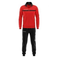 Survêtement Full Zip Homme - Givova Rouge Noir