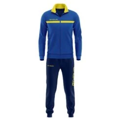 Survêtement One Full Zip Givova - Bleu/jaune - Homme