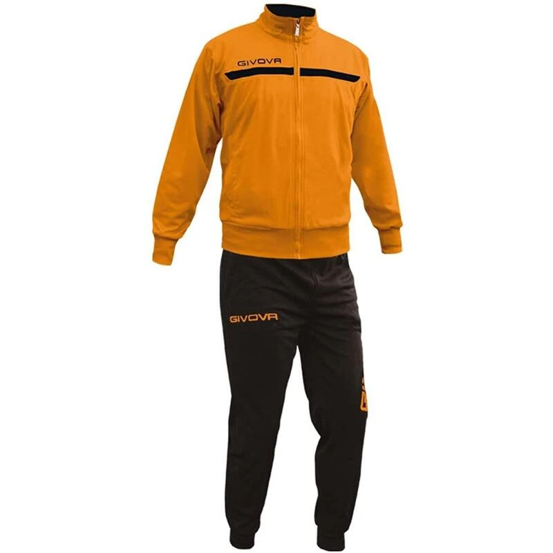 Survêtement One Full Zip Givova - Orange/Noir - Homme 4 Survêtement One Full Zip Givova - Orange/Noir - Homme – Image 2