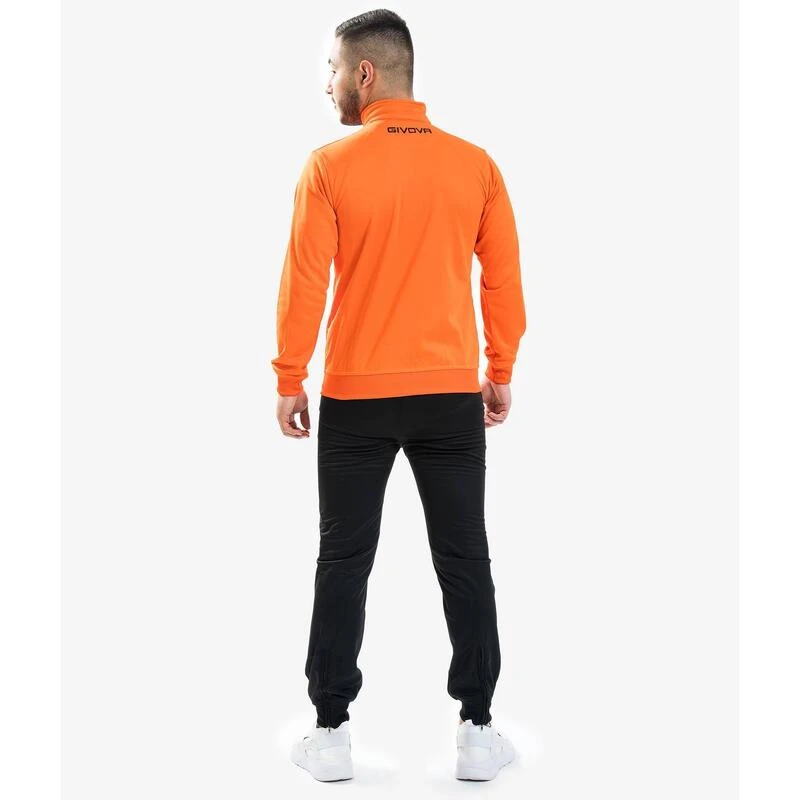 Survêtement One Full Zip Givova - Orange/Noir - Homme 5 Survêtement One Full Zip Givova - Orange/Noir - Homme – Image 3