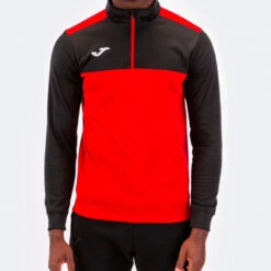Sweat-shirt Homme Joma Winner Rouge Noir -Sports - Équipement de football sweat shirt homme joma winner rouge noir 4