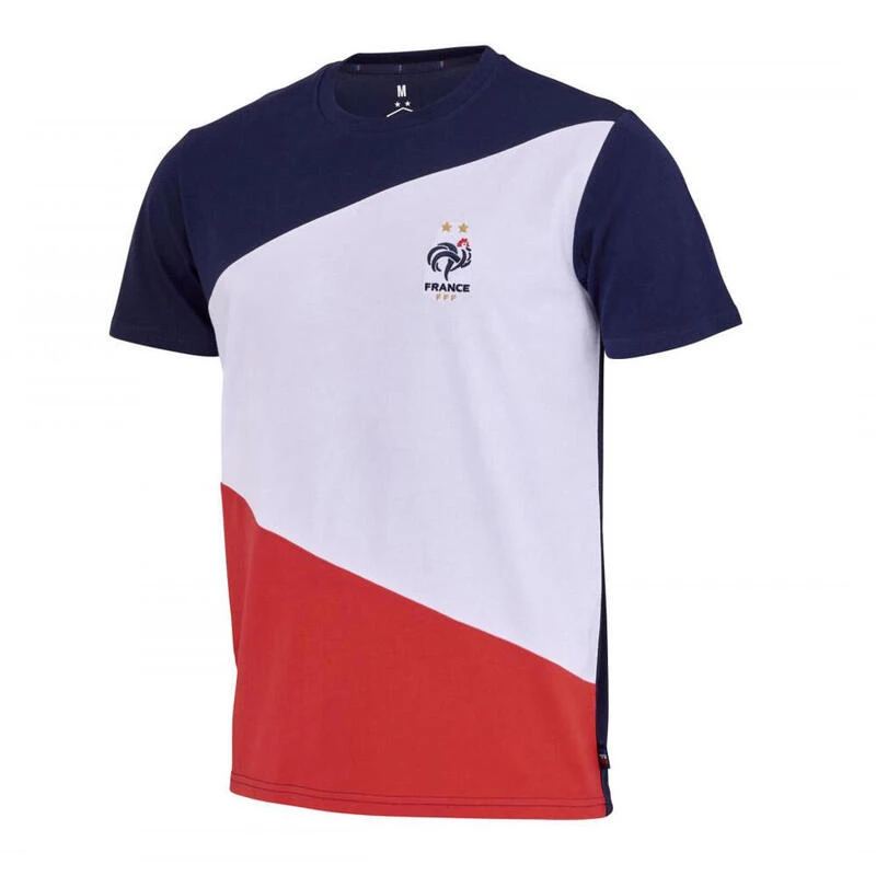 T-shirt Bleu/Blanc/Rouge Homme FFF Block 3 T-shirt Bleu/Blanc/Rouge Homme FFF Block