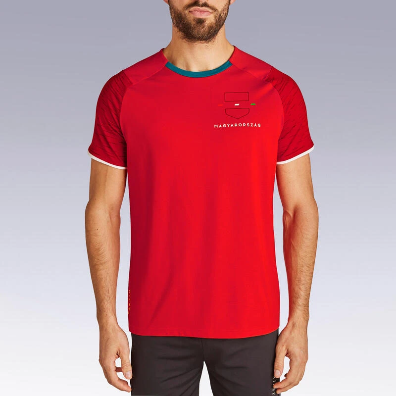 Kipsta T-shirt De Football Adulte FF100 Hongrie 5 Kipsta T-shirt De Football Adulte FF100 Hongrie – Image 3