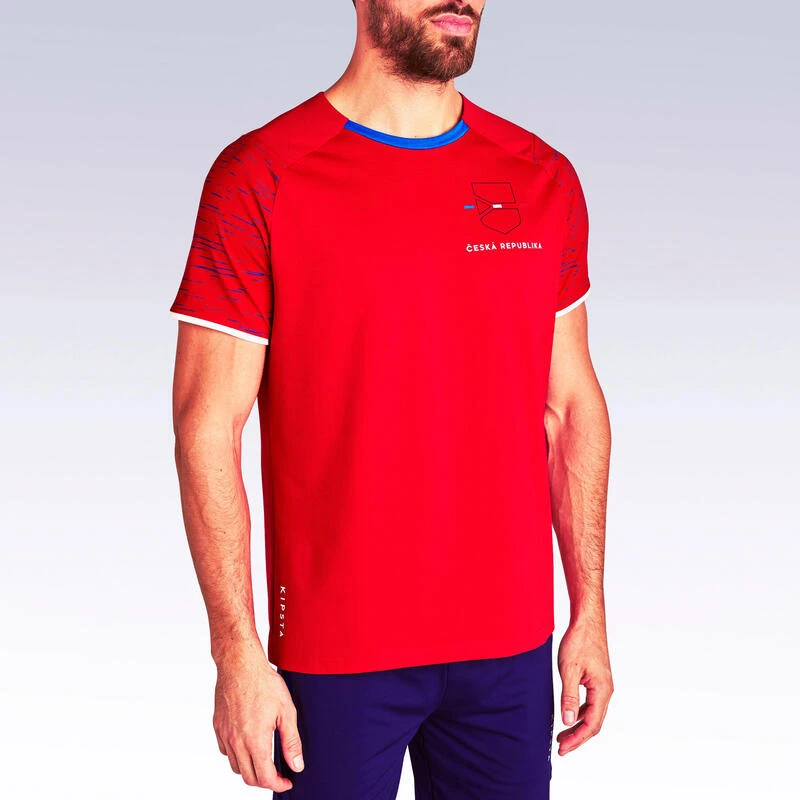 Kipsta T-shirt De Football Adulte FF100 Republique Tcheque 4 Kipsta T-shirt De Football Adulte FF100 Republique Tcheque – Image 2